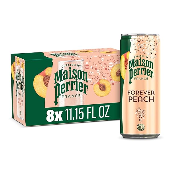 MAISON PERRIER FOREVER PEACH FLAVORED SPARKLING WATER, 11.15 FL OZ CANS, 8 COUNT 89.2 FL OZ