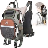 Anewkle Fly Fishing Chest Pack,Outdoor Waterproof fishing Tackle Chest Bag with Multiple Compartments, Small Wade fishing,Can accommodate multiple fishing equipment/flying boxes