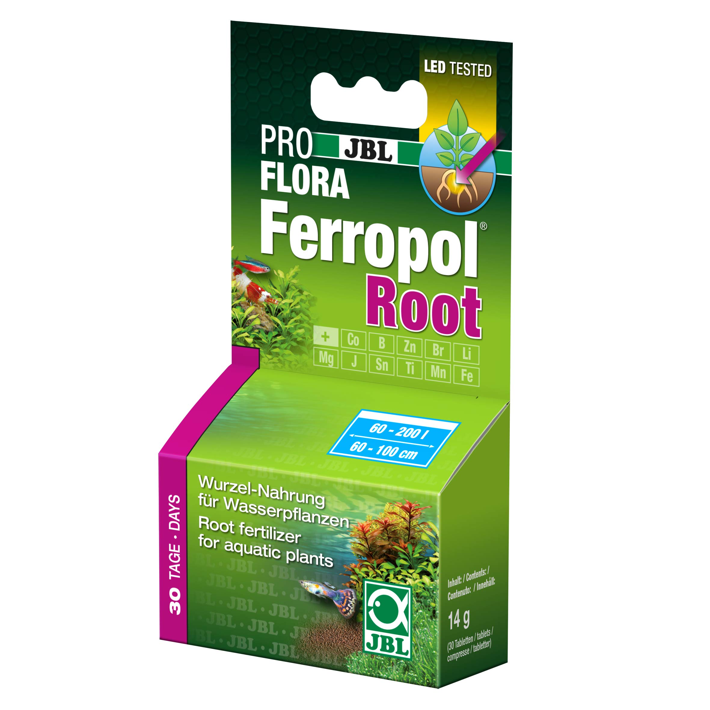 JBL Ferropol Root, Fertiliser tablets for strong plant roots in the aquarium, beige, 14 g (1er Pack)