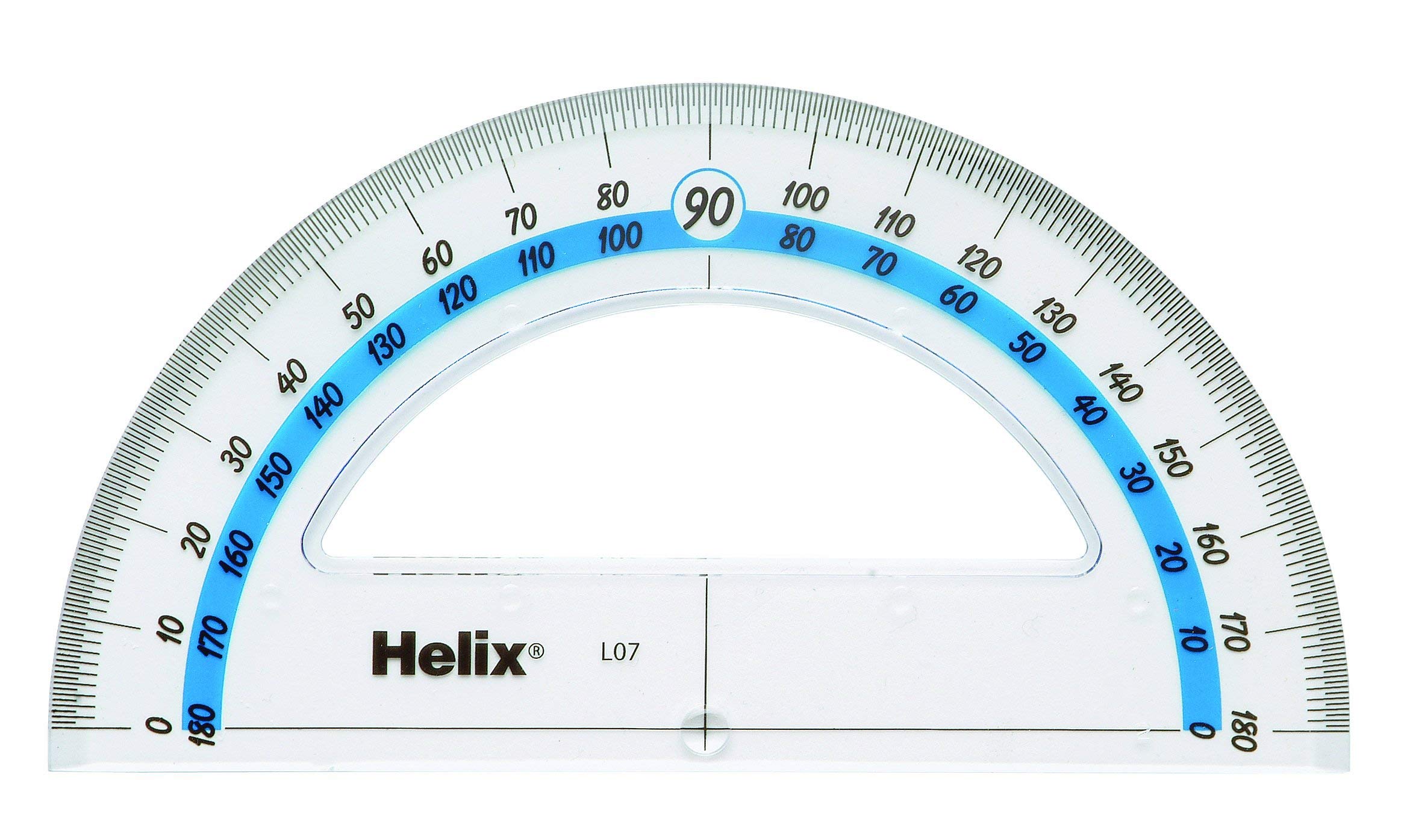 Helix 15cm 180 degree Protractor , Clear, Pack of 1