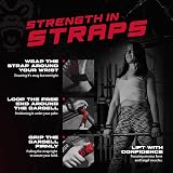 Beast Gear Weight Lifting Straps Wrist Support 57.5cm Neoprene Padded view 4