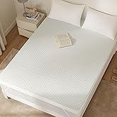 KUB 3 Inch Gel Memory Foam Cooling Mattress Topper King Size, High Density Bed Topper with Breathable Cooling Cover(White,Kin