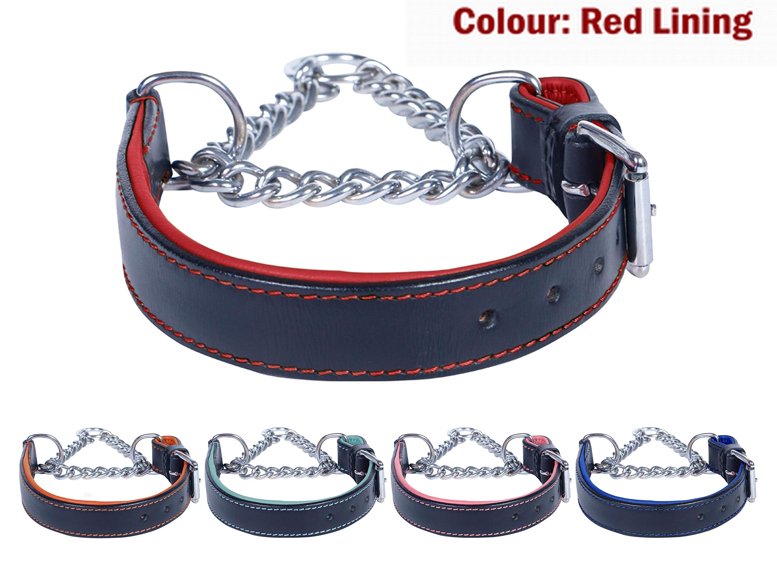 adjustable leather half check collar