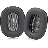 Sinowo Ear Cushions for Apple AirPods Max Headphones, Protein Leather Earpads Replacement Covers Cups Pads with Sofer Memory Foam and Magnet(Black)