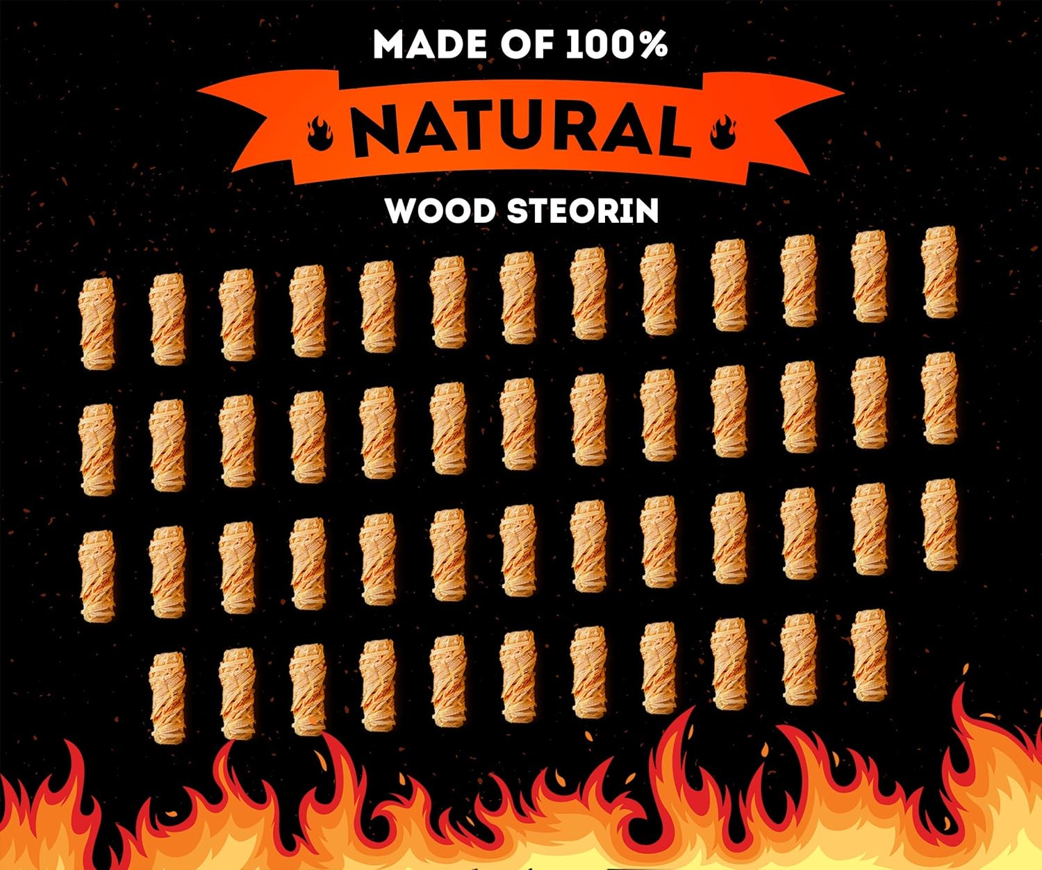 Tumbleweeds fire Starter 60pc XXL Size - Сharcoal fire Starters - Better Than Lighter Cubes and Firestarter Squares for Indoor Fireplace, Camping, Grill : Garden & Outdoor