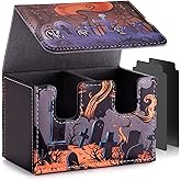 ULTRGEE Card Deck Box compatible with MTG Card - Holds 220+ Single Sleeved Cards, Trading Card Storage Box fits TCG/PTCG/YGO
