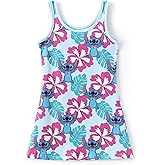 Disney Stitch Princess Frozen Elsa Minnie Mouse Girls Tank Dress Sleeveless A-Line Sundress Summer Beach Clothes 2-9 Years
