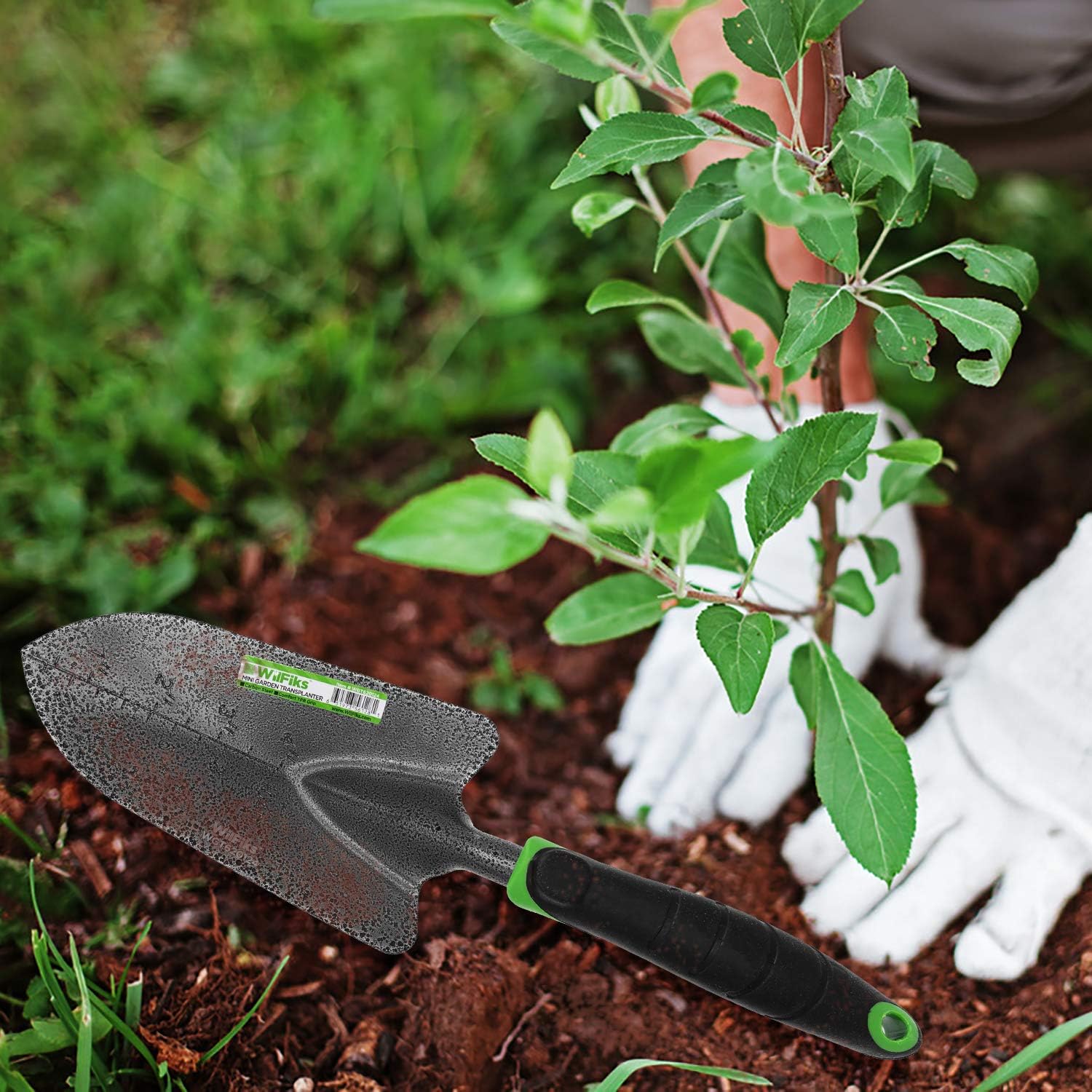 WilFiks Garden Transplanter Trowel, Hand Shovel for Transplanting, Weeding and Digging in The Garden Bed, Heavy Duty Steel Work Tools, Bend Proof Soil Scooper with Depth Marks and an Ergonomic Handle : Garden & Outdoor