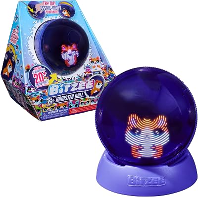 BIZTEE - Digital Hamster Ball Pet - Virtual Pet com 20 Hamsters - Pet interativo que rola e reage ao toque com interações e sons - 6072283 - Brinquedos para Crianças 5 Anos +