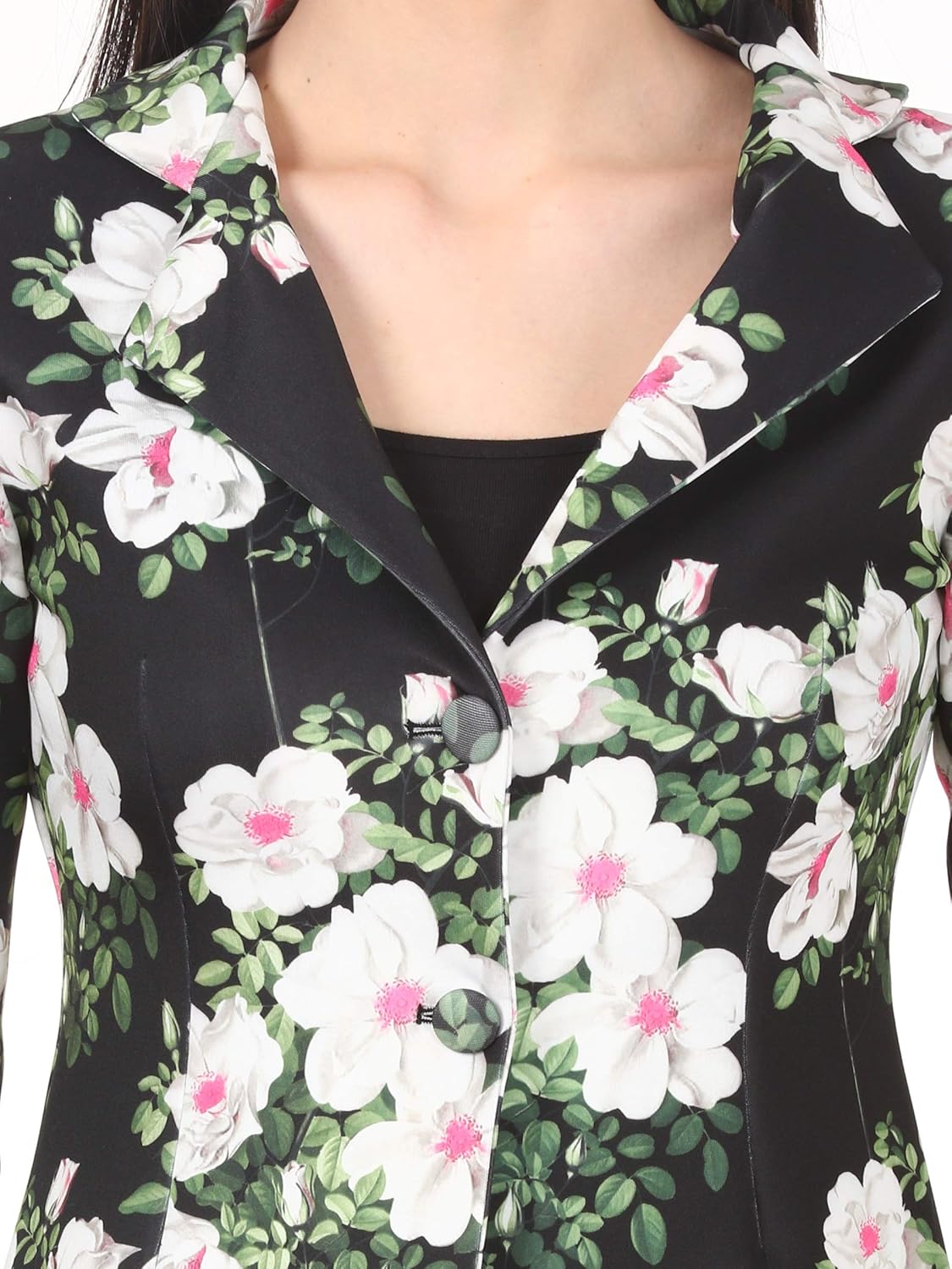 saadgi women's scuba floral printed blazers