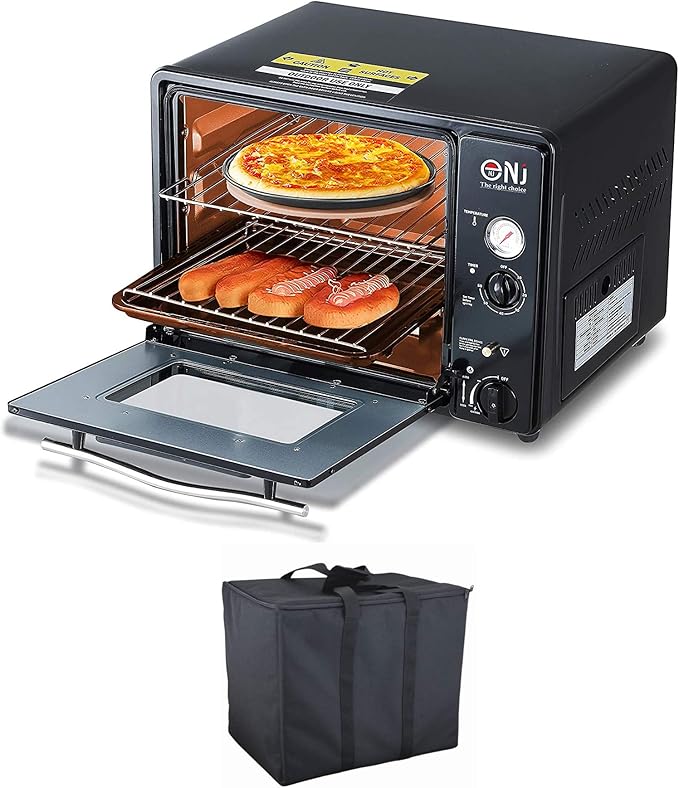 NJ GF300 Camping Mini Gas Oven Portable Grill 30L Outdoor with Carry
