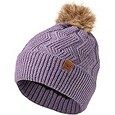 Britt's Knits Womens Stylish Warm Knit Mainstay Plush-Lined Pom Pom Cold Weather Hat