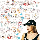 CraftyDream 40 Pcs Dental Enamel Pins for Backpacks Funny Dentist Tooth Lapel Pins Lovely Cute Brooch for Women Men Clothes Bags Accessories Gifts