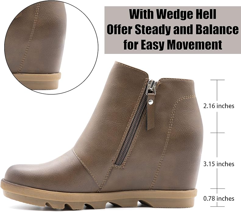Athlefit Wedge Booties Womens Hidden