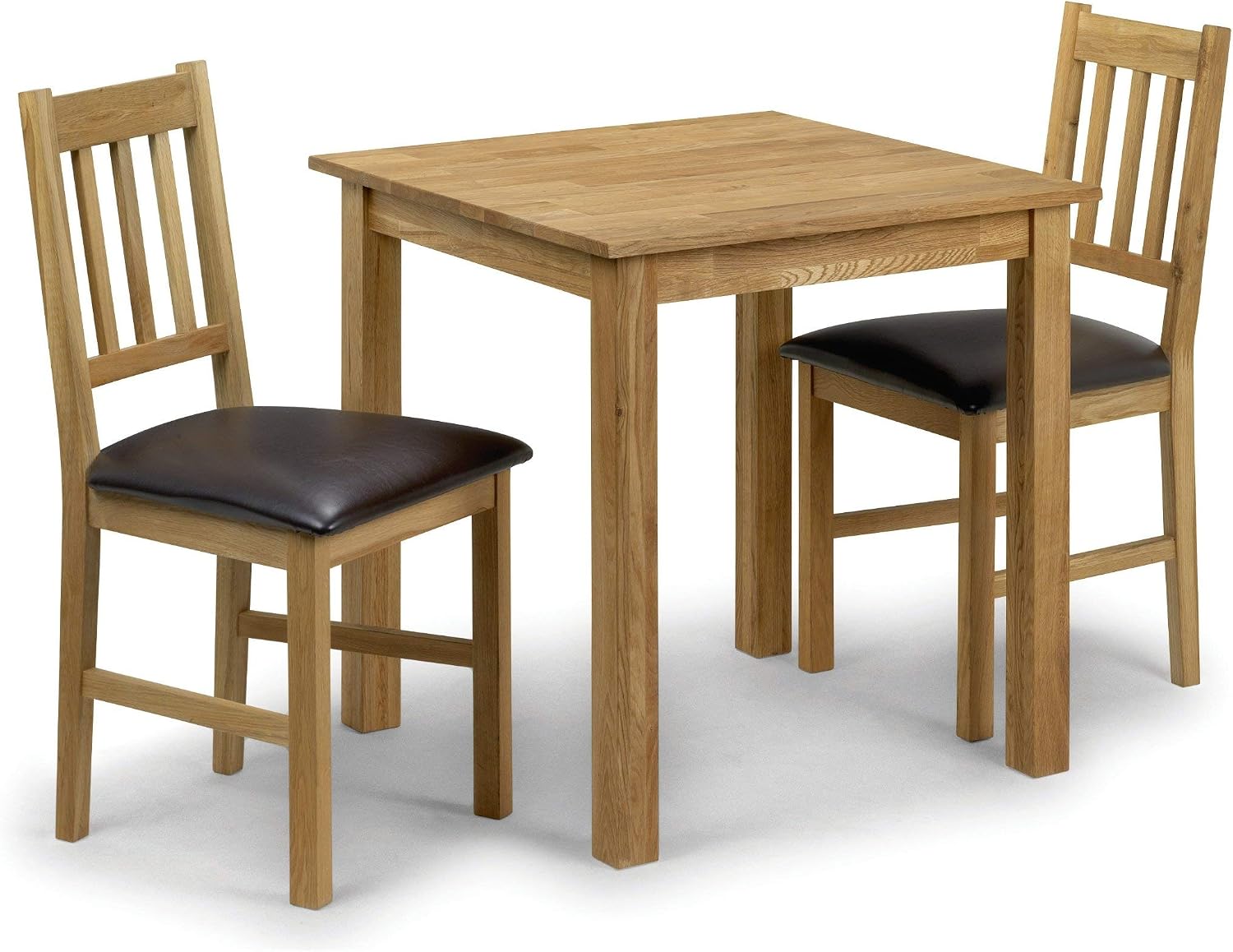 Julian Bowen Oak Wood Coxmoor Dining Chairs Set of 2, Oak/ Brown, Height: 90, Width: 43, Depth: 40cm
