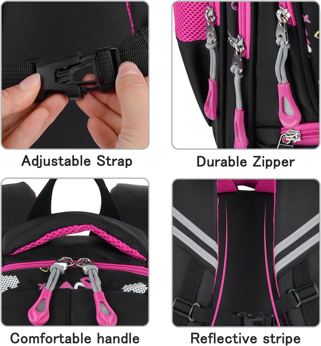 Zaino Scuola ,Coofit Zaini Bambino Elementare Borsa Coofit Fucsia