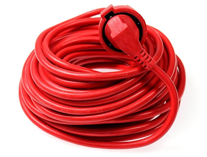 as - Schwabe Kunststoff-Verlängerung – 25 m Verlängerungskabel – 230 V, 16 A Verlängerungsleitung mit Schuko / Euro Stecker u