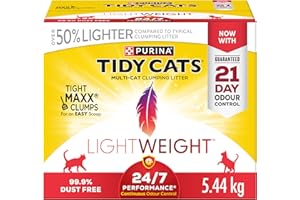 Tidy Cats Litière pour chat 24/7 performante, légère pour plusieurs chats - Boîte de 5,44 kg