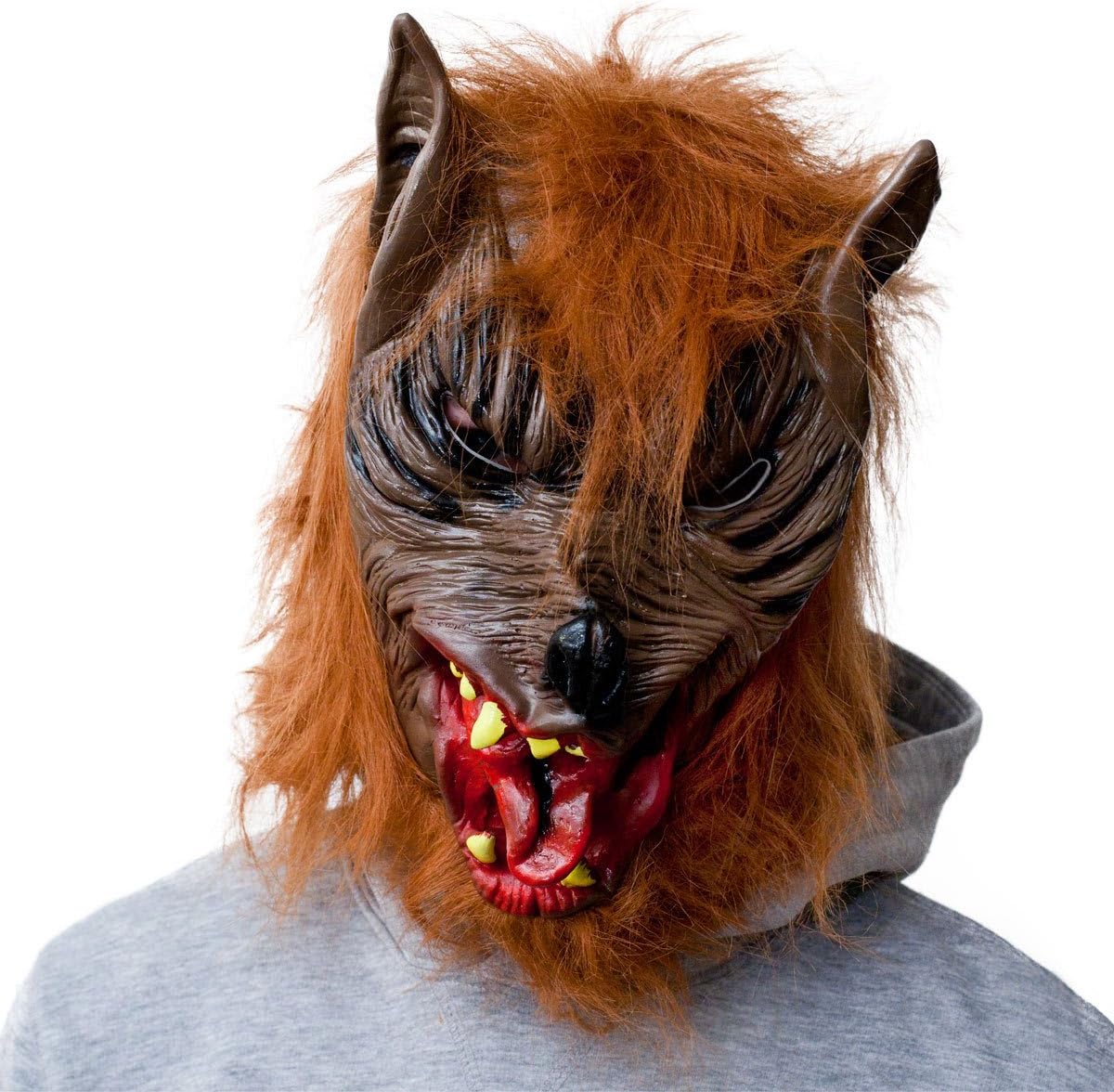 Werewolf Horror Mask Halloween Mask Wolf Full Face Mask Carnival Werewolf Mask Black