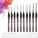 DOTnTICK 10-Piece Paint Brush Set with Triangular Handles – Acrylic, Oil, view 2