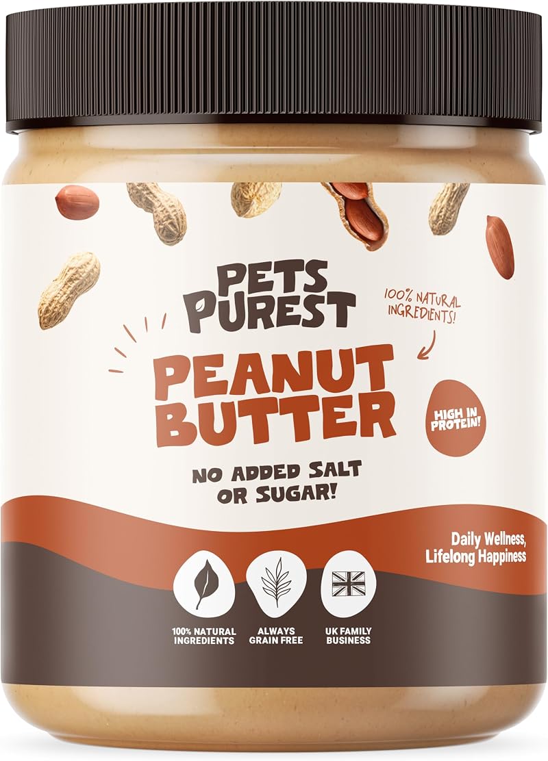 Pets Purest Dog Peanut Butter 340g 100% Natural No Palm Oil Xylitol