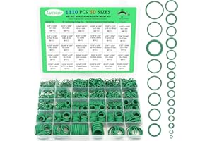 LUCSTAR O Ring, 1110PCS 30 Sizes Nitrile Rubber O Ring Assortment Kit,Car Air Conditioning, Auto Vehicle Repair Faucet Plumbing Air or Gas Sealing Connections Resist Oil and Heat