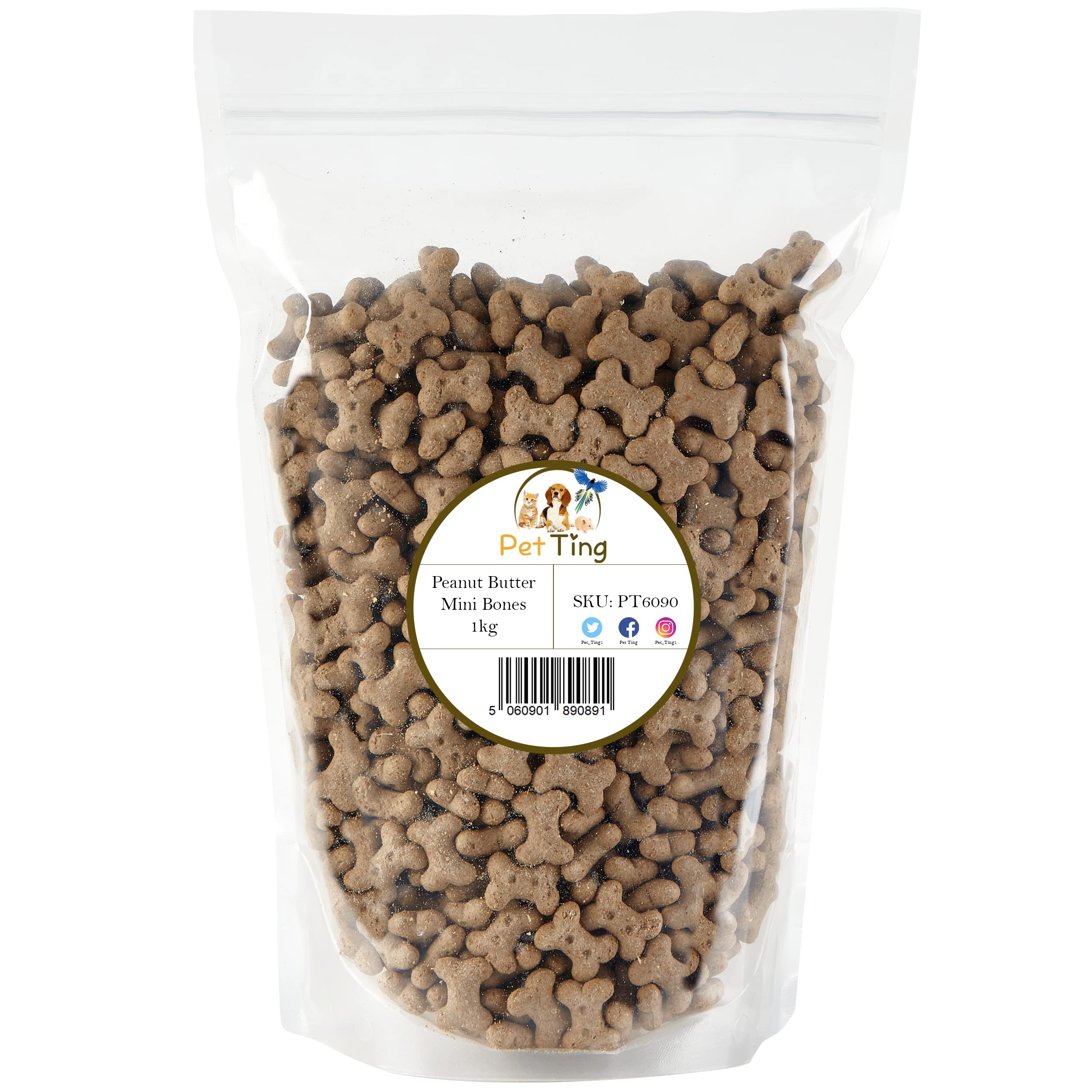 Premium Peanut Butter Bones Dog Biscuits 1kg (Peanut Butter Bones) — image 1