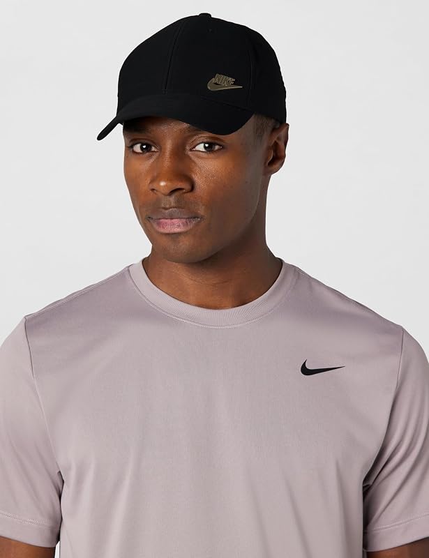 Headwear U NK DF Club Cap S CB Mtfut L, Black/Metallic Gold, FB5371-011, M/L