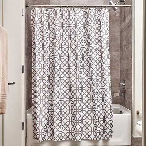 Interdesign Trellis Fabric Shower Curtain 72 X 72 Stone Gray