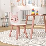 ZONEKIZ Kids Table and Chair Set, Toddler Activity Furniture in Pink view 9