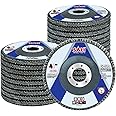 Sali 24 Pack Flap Disc 60 Grit 4.5" x 7/8-Inch Sanding Disc Bevel Type #29 Premium and Industrial Grade Angle Grinder Grinding Wheel High Performance Edge Grinding