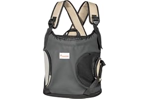 Pawmee Cat Front Carrier Backpacks, Adjustable Pet Front-Facing Backpack Carrier, Cat Dog Backpack Carrier, with Breathable Mesh for Small Pets up to 20lbs, for Hiking Travel Camping Outdoor