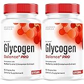 (2 Pack) Glycogen Balance Pro Capsules - Official GlycogenBalance Pro Advanced Supplement Support Pills - Maximum Strength, All Natural Formula For Overall Health & Wellness, 120 Capsules For 2 Months