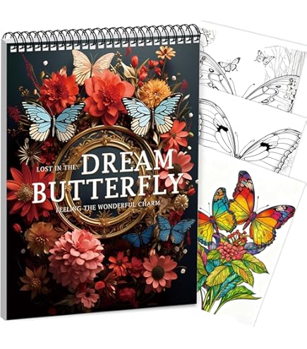 2-Pack Relaxing Adult Coloring Books - Spiral Bound, One-Sided Pages (Enchanted Cottage & Ocean Wonders), 60 Total Pages For Stress Relief - View #10