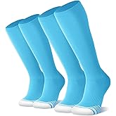 FITRELL 2/3 Pack Baseball Soccer Softball Socks for Kids Youth Men & Women Over-the-Calf Knee High Socks (Multiple Colors)