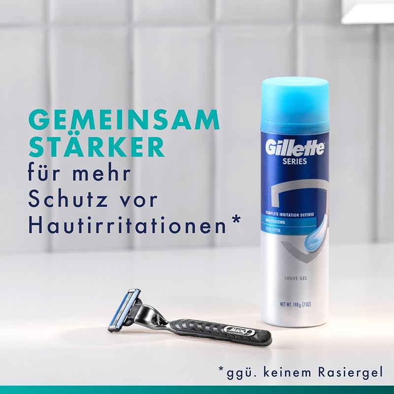 Mach3 Basis Rasierer Herren, Metall, Grau/Schwarz — Foto 5 von 7