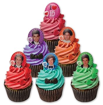 One Direction 12 Party Favours Cupcake Rings Decorations Amazon