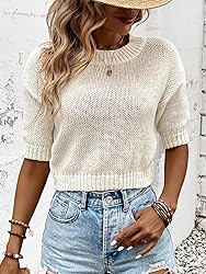 GORGLITTER Women's Puff Short Sleeve Cropped