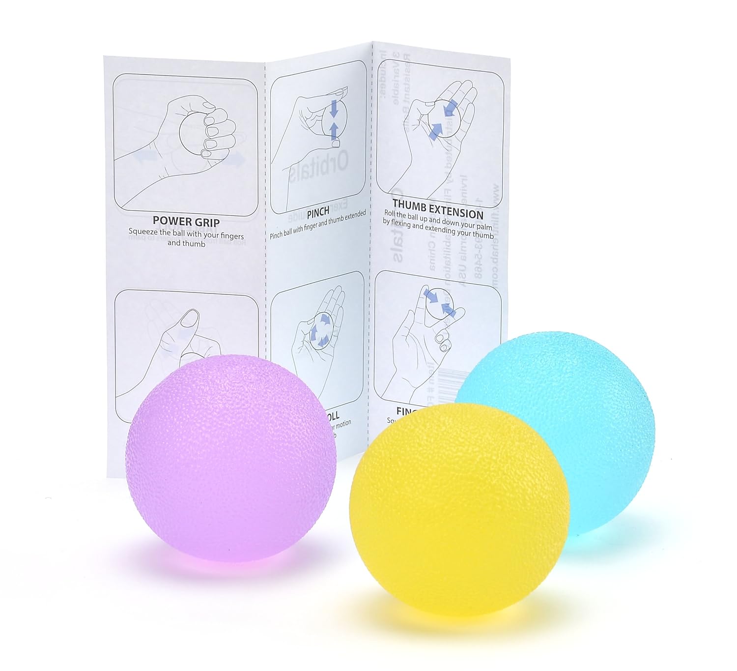 Squishy Hand Therapy Exercise and Stress Relief Balls (3