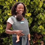 Moby Wrap Element Baby Sling Carrier Asphalt 8-33 lbs 16.5 ft view 6