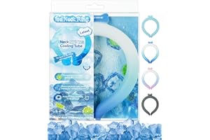 XINHOME Neck Cooling Tube Wraps Ice Ring Neck Cooler Personal Ice Pack Wrap for Hot Weather Gel Reusable Wearable Gel Cooling for Summer Heat Hot Flashes Freezer Below 64.4℉