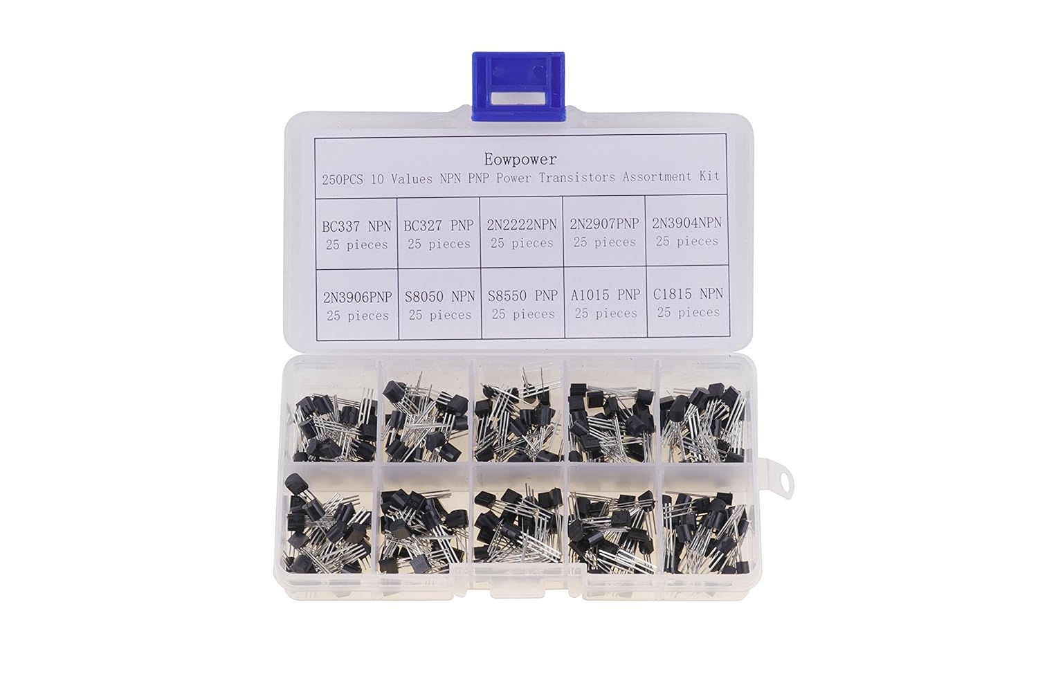 Transistor Kit 15 Type 100 Piece NPN PNP FET Darlington and Power