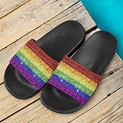 Howilath EVA Single Band Slide Sandals, Rainbow