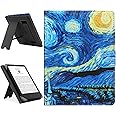 HoYiXi Universal Case Compatible with 6.8" Kindle Paperwhite/6" All-New Kindle 2022&2019/Kobo Clara HD/Kobo Clara 2E Leather Stand Cover for 6-6.8'' Pocketbook/Tolino E-Book Reader, Starry Night