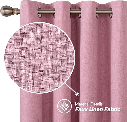 Amazon Com Deconovo Total Blackout Curtains With Coating Faux