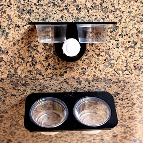 Pinkdose Double Screws 4 Types Reptiles Food Water Feeding Bowl