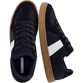 CUSHIONAIRE Troy Low Top Casual Mens Sneakers with Laces &amp; Gum Sole | Non Slip Shoes for Men, Fashion Sneakers Style, Walking Shoes Insole, Business Casual Look, Vegan Suede Nubuck Upper