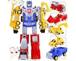 SNAEN Toys for 3 4 5 6 7 Year Old Boys - Construction Vehicles Transform Robot Kids Toys, STEM Building Toddler Toys for Kids