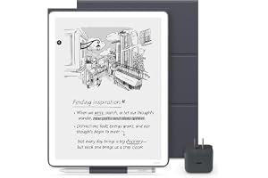 Amazon Kindle Scribe Essentials Bundle - Amazon Kindle Scribe (32GB) , Premium Pen, Plant-Based Leather Folio Cover-Graphite & Power Adapter