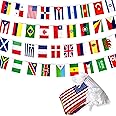 TSMD 226 Different Countries International Flags Banner String of The World All Countries Flags Small Mini National Bunting Flags,Decorations for Olympics,Grand Opening,Bar,School Office,Sports Events,International Festival,235 Feet